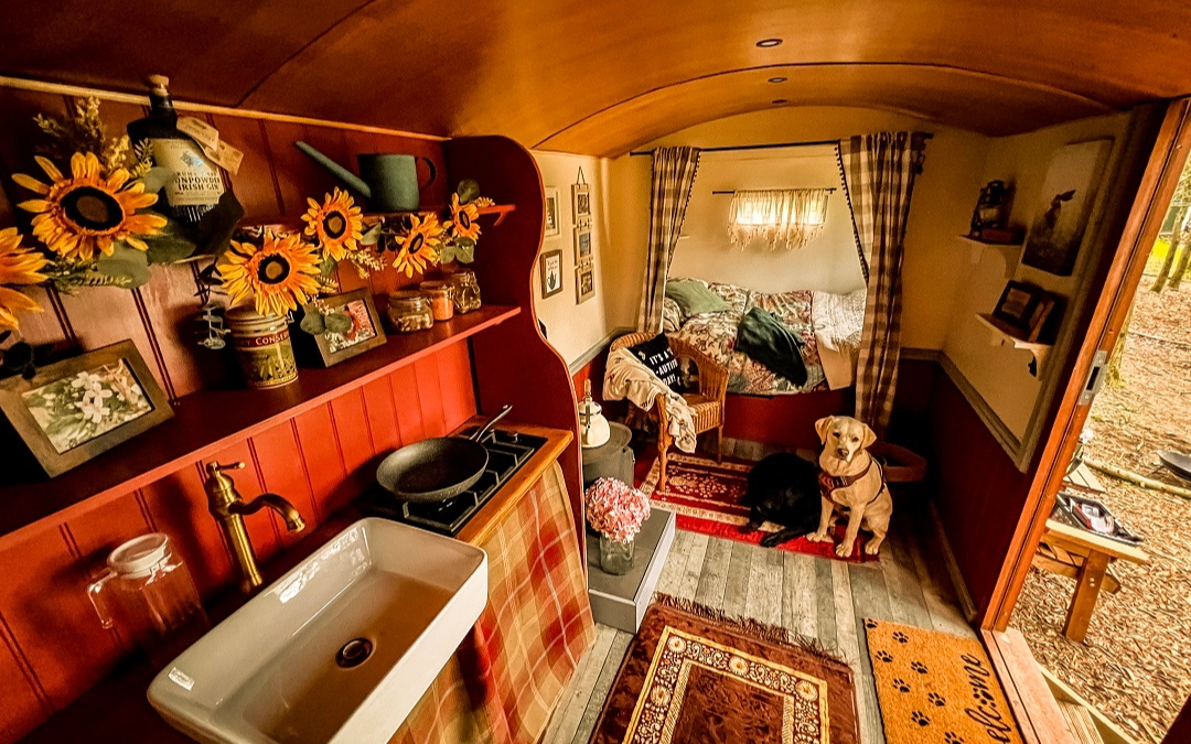 Inside look at our dog friendly glamping shepherds huts at holt hollow