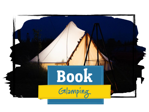 book glamping in a furnished bell tent for glamping