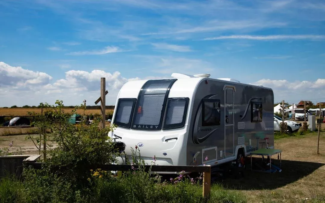 camping with your touring caravan set up on our beach side campsite in hunstanton